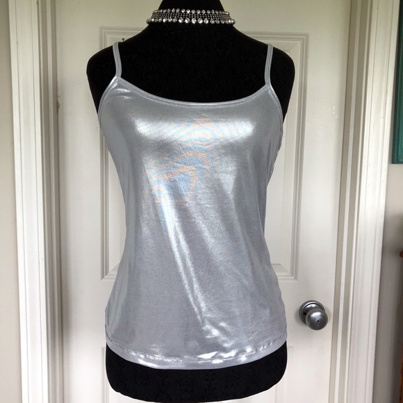 silver spaghetti strap top